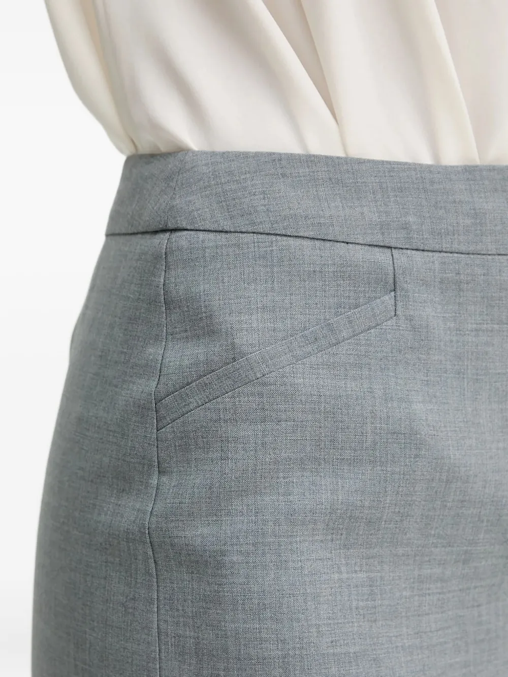 Hugo Boss Pencil Midi Skirt In Gray