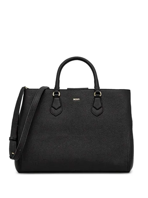 BOSS medium pebbled-leather tote bag