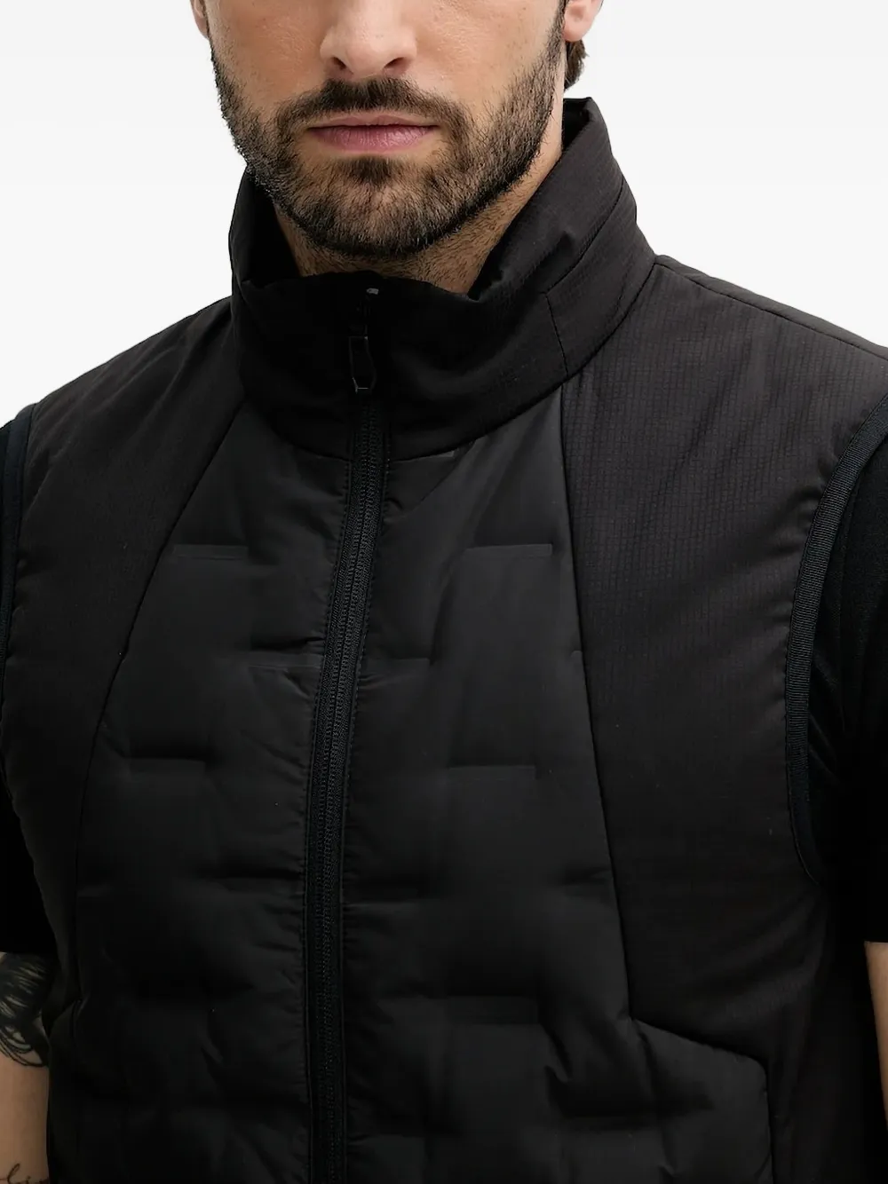 BOSS Gewatteerde bodywarmer Zwart