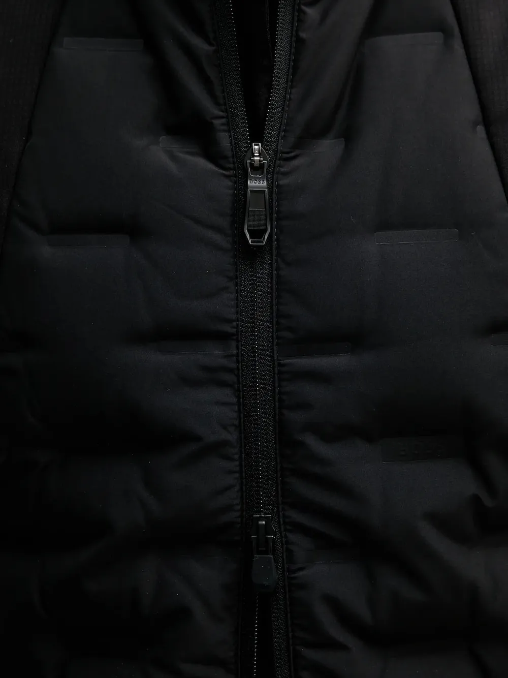 BOSS Gewatteerde bodywarmer Zwart