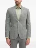 BOSS checked patch-pocket blazer - Grey