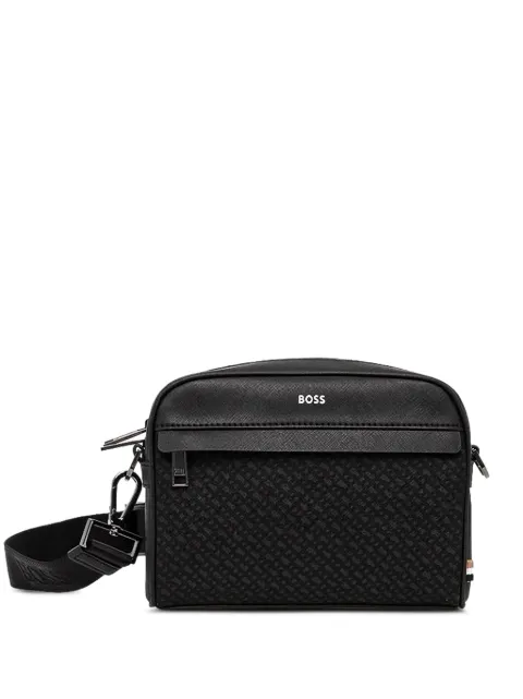 BOSS logo-detail messenger bag