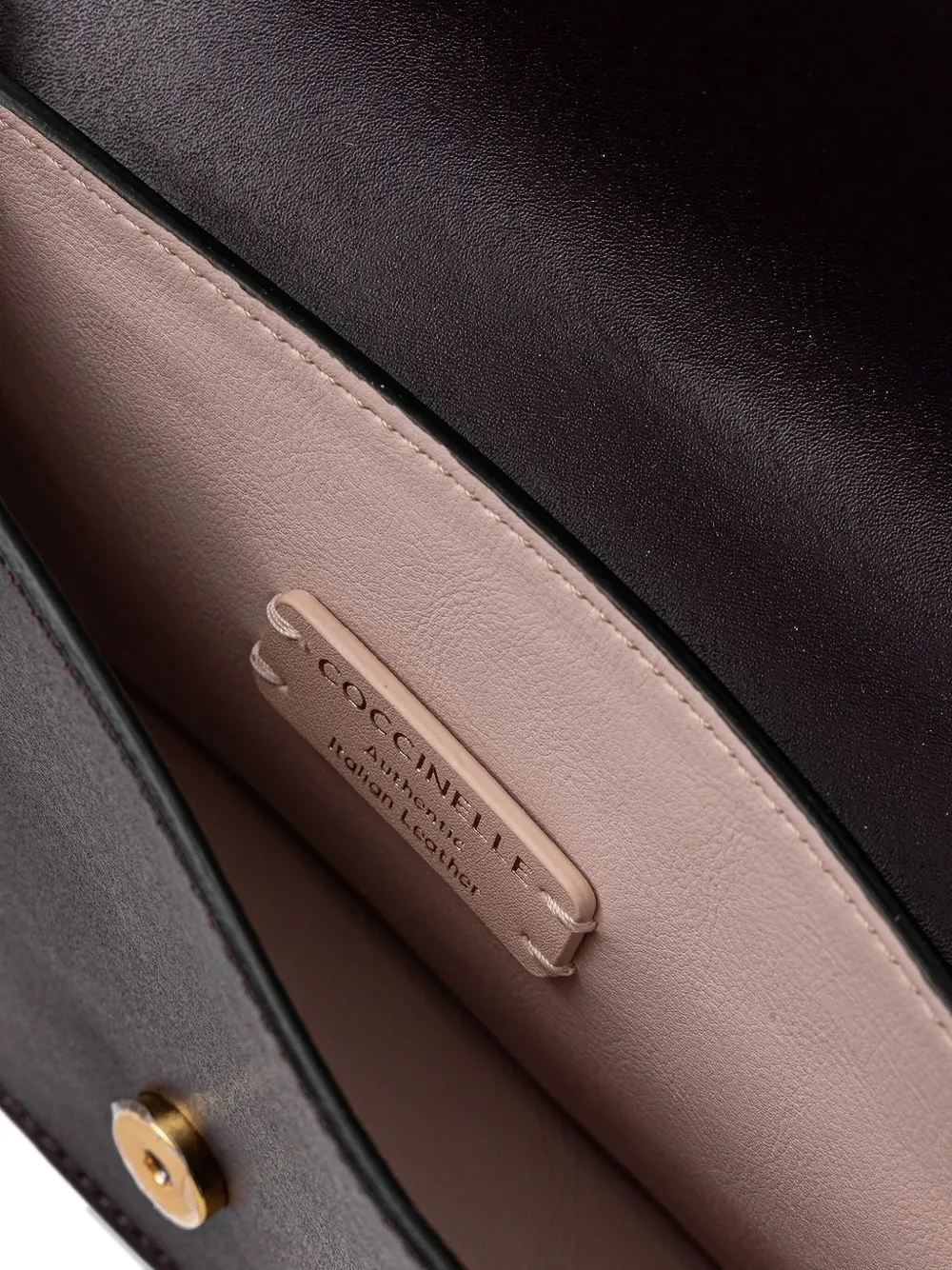 Coccinelle curved flap cross body bag Zwart