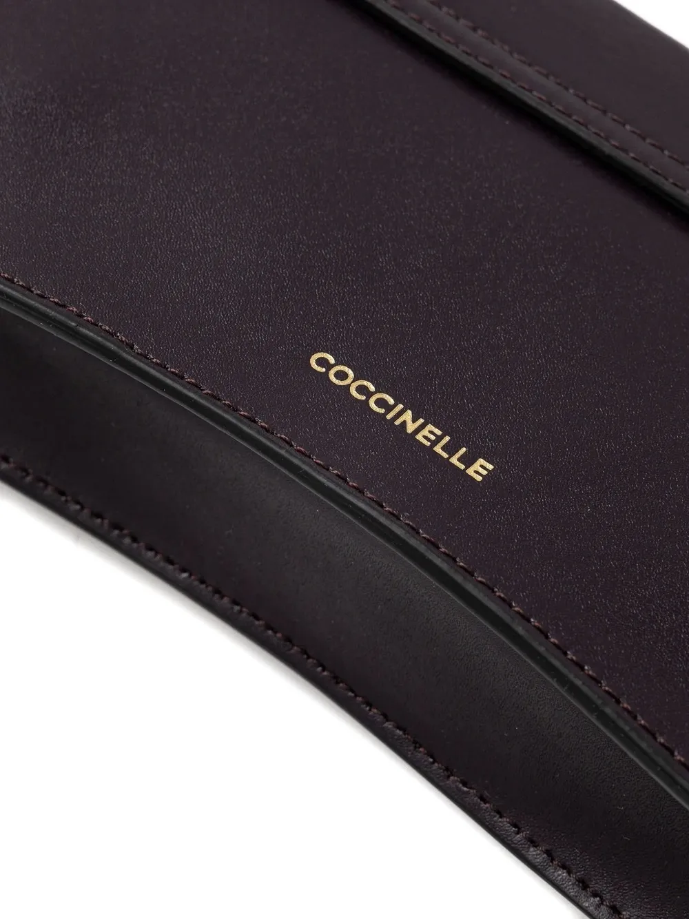 Coccinelle curved flap cross body bag Zwart