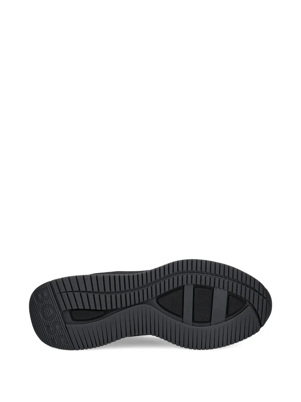 BOSS textured lace-up low-top sneakers Black