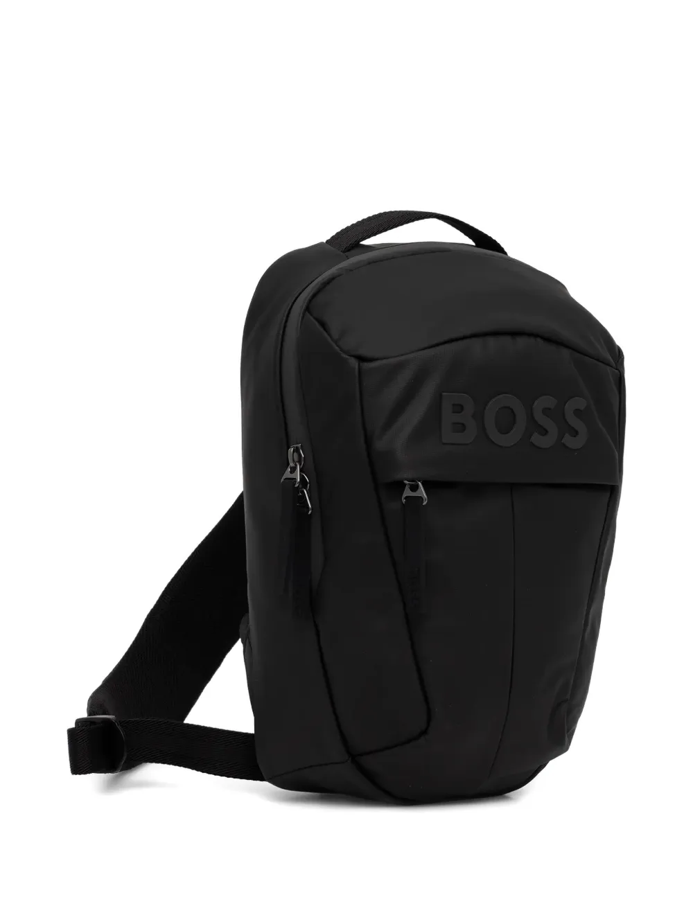 BOSS Rugzak met enkele band en logo-applicatie Zwart
