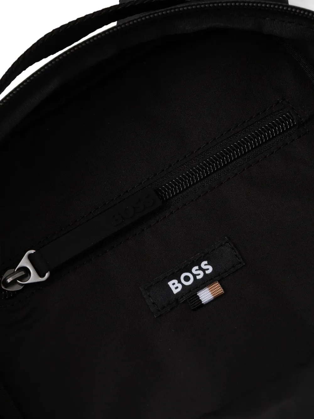BOSS Rugzak met enkele band en logo-applicatie Zwart