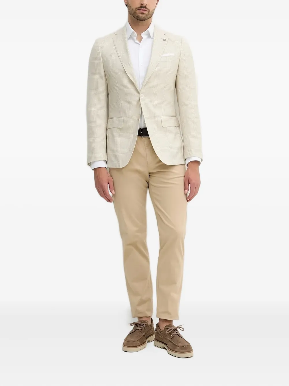 BOSS checked single-breasted blazer | Neutrals | Image 1