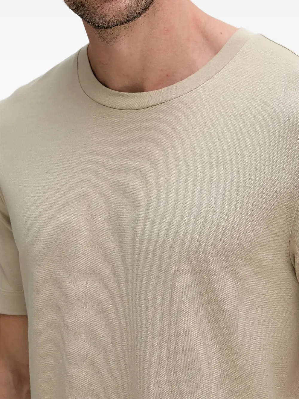 BOSS T-shirt met ronde hals Beige