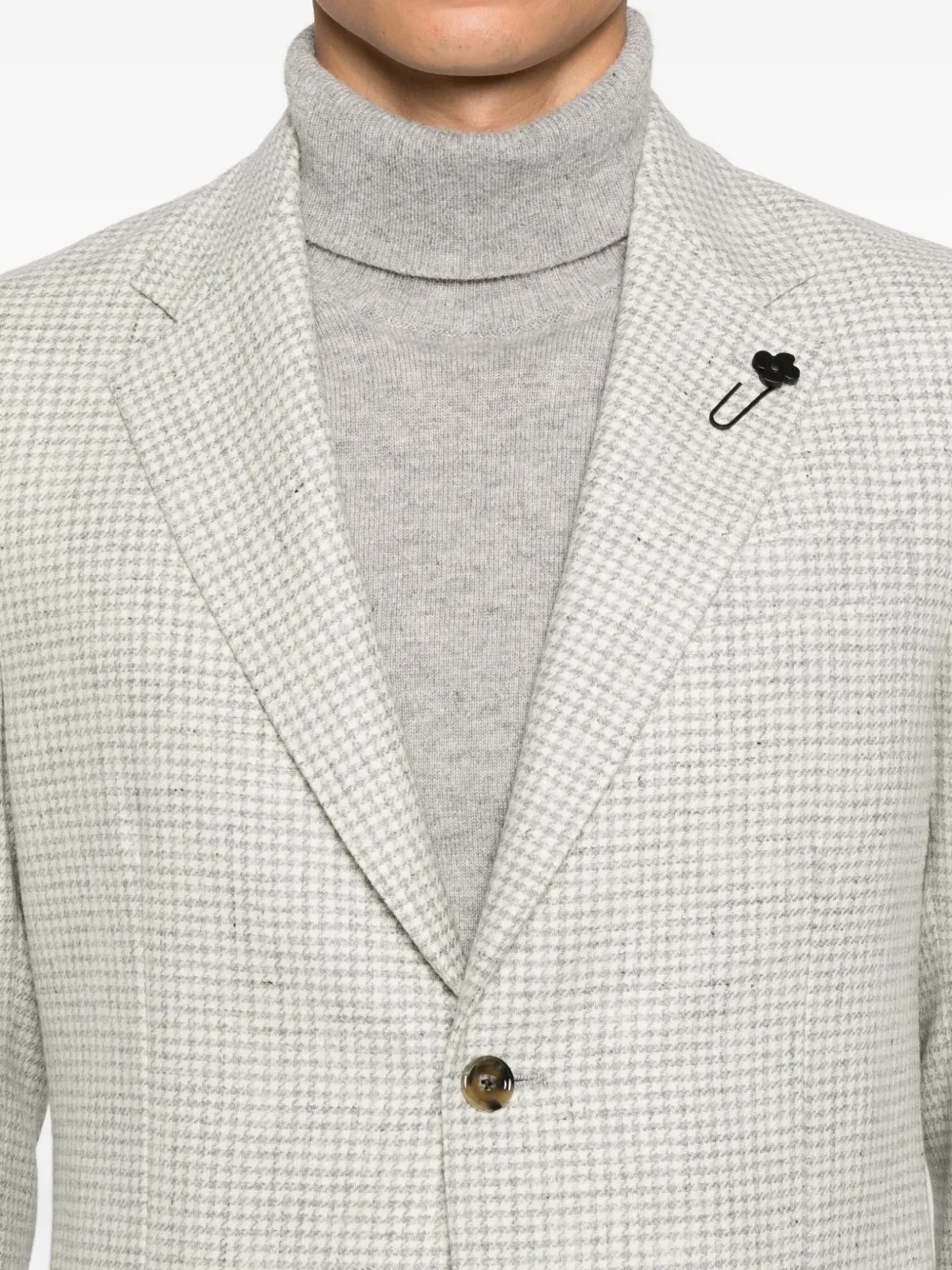 Lardini checked-pattern blazer Grijs