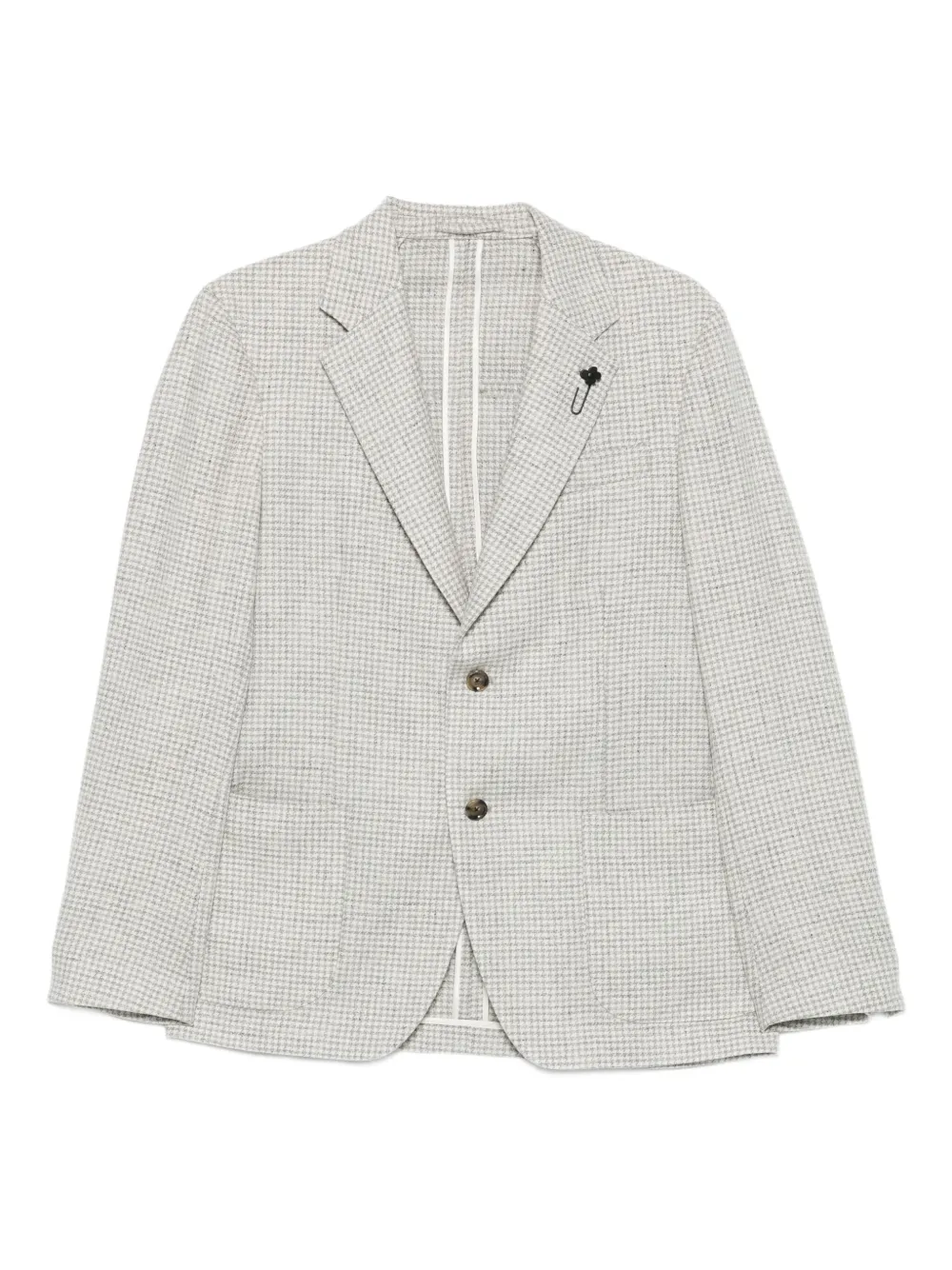 Lardini checked-pattern blazer Grijs
