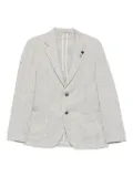 Lardini checked-pattern blazer - Grey