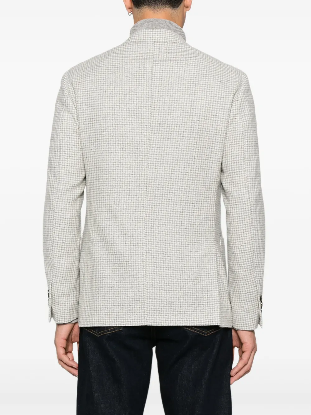 Lardini checked-pattern blazer Grijs