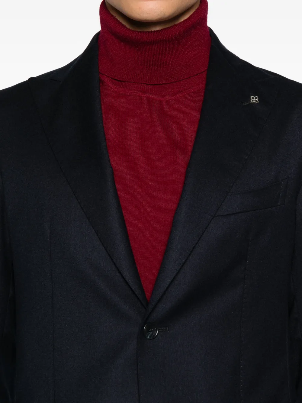 Tagliatore Pak met enkele rij knopen en revers Blauw