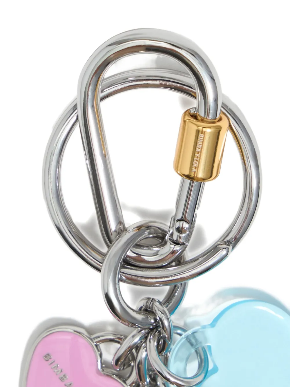 Bimba Y Lola Hearts-pendants Keyring In Metallic