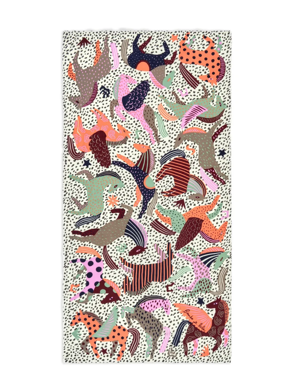 Bimba Y Lola Horse-print Scarf In Multi