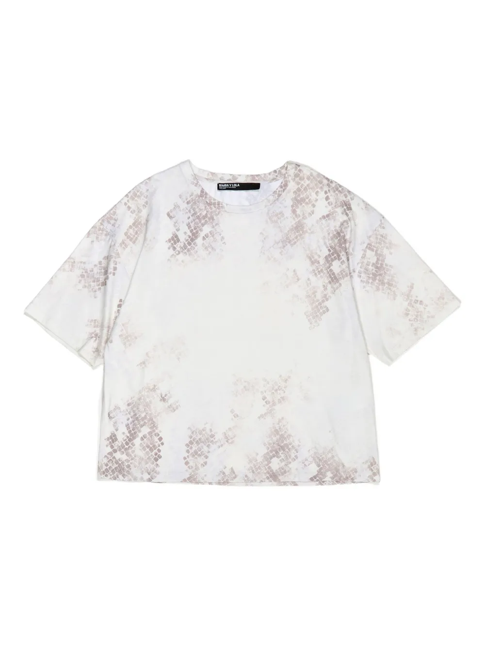 Bimba y Lola T-shirt con stampa effetto pelle di serpente - Toni neutri