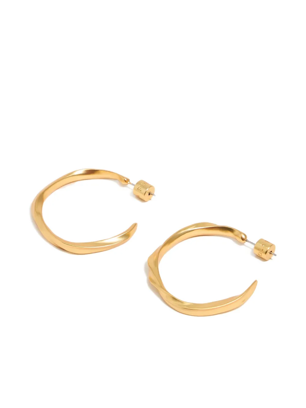 Bimba Y Lola Uneven Hoop Earrings In Gold