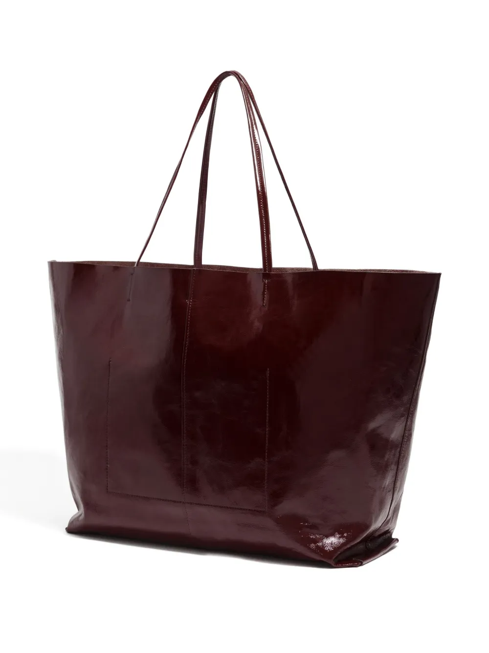 Bimba Y Lola Shopper Leather Maxi Tote Bag In Brown