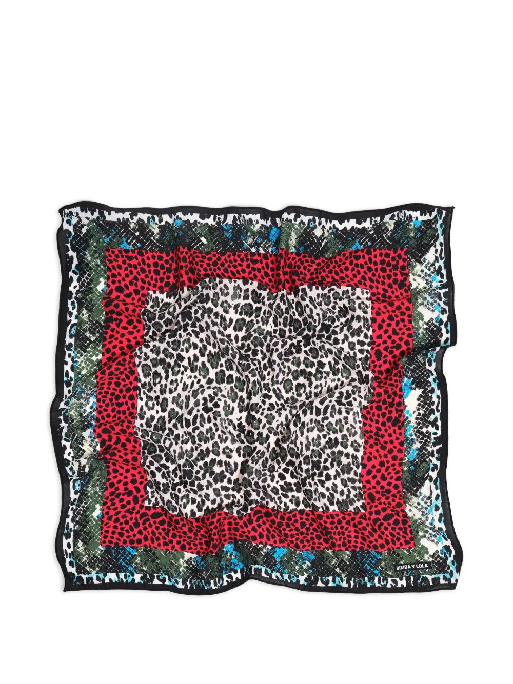 Bimba Y Lola Heart-shaped Leopard-print Bag Charm In Black