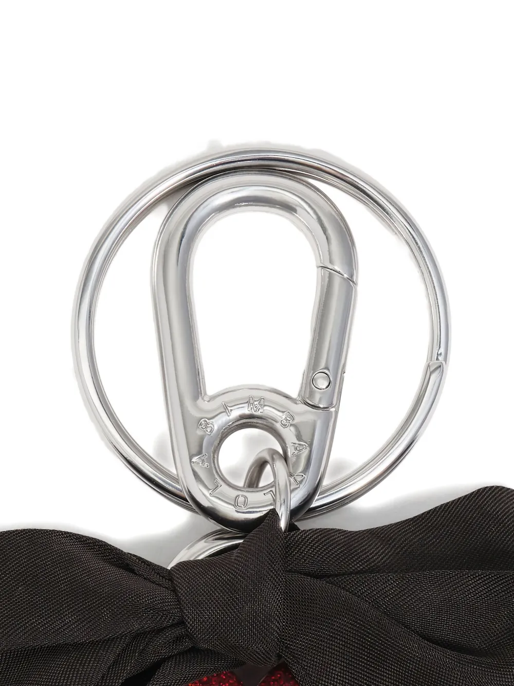 Bimba Y Lola Heart-shaped Bow-detail Keyring In Metallic