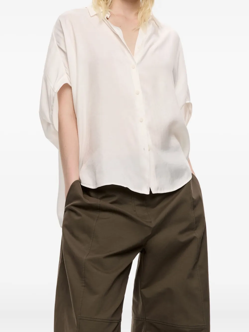 Bimba y Lola Blouse met korte mouwen - Wit