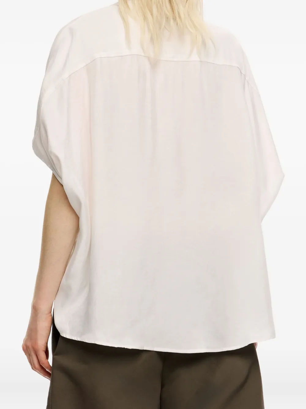 Bimba Y Lola Short-sleeved Buttoned Shirt In White