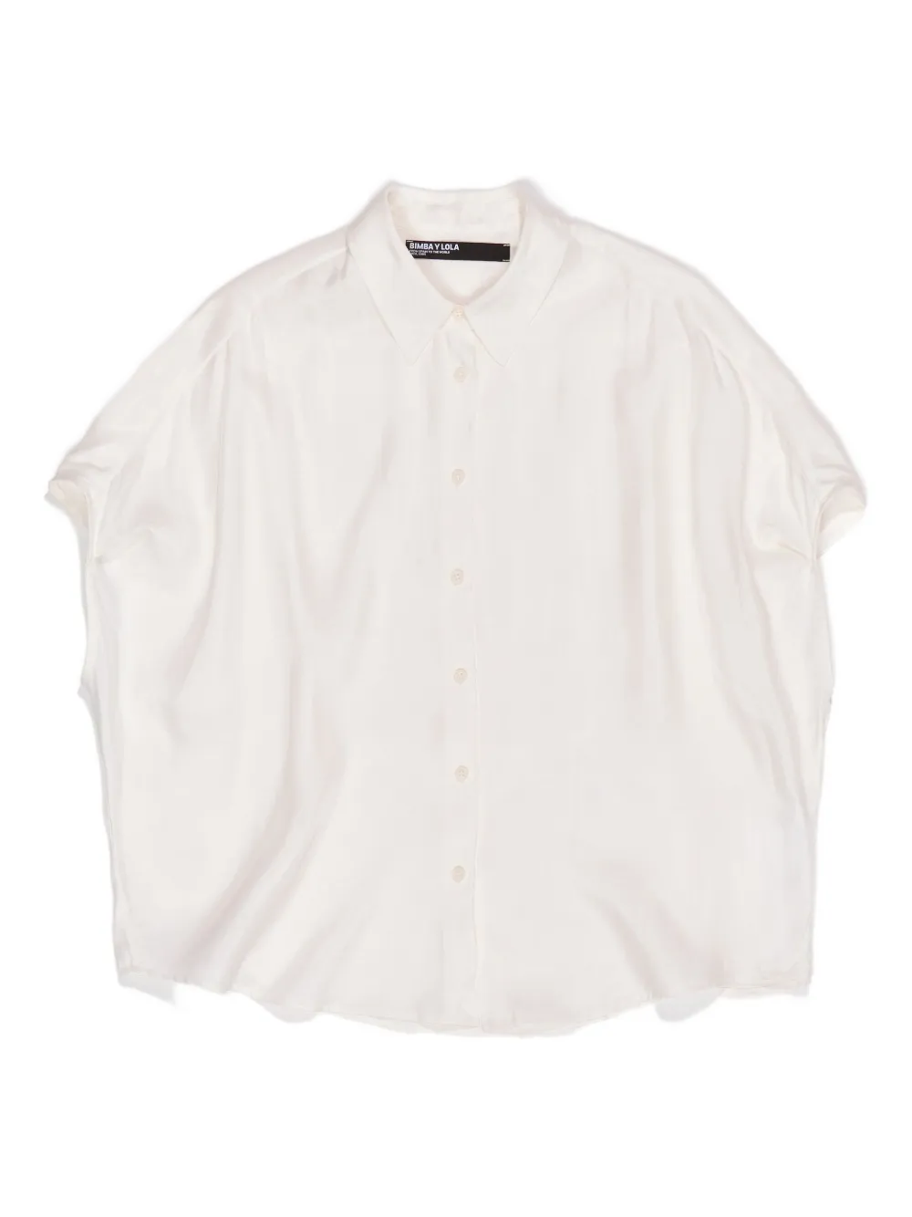 Bimba Y Lola Short-sleeved Buttoned Shirt In White