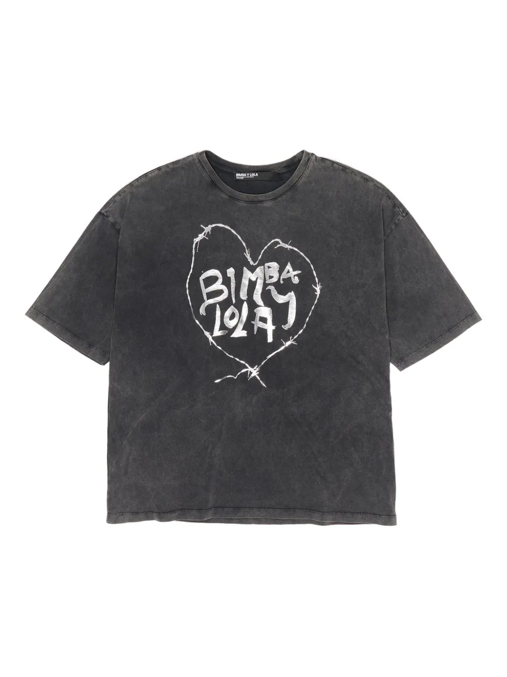 Bimba y Lola ハート ロゴ Tシャツ - ブラック Bimba y Lola ハート ロゴ Tシャツ - ブラック