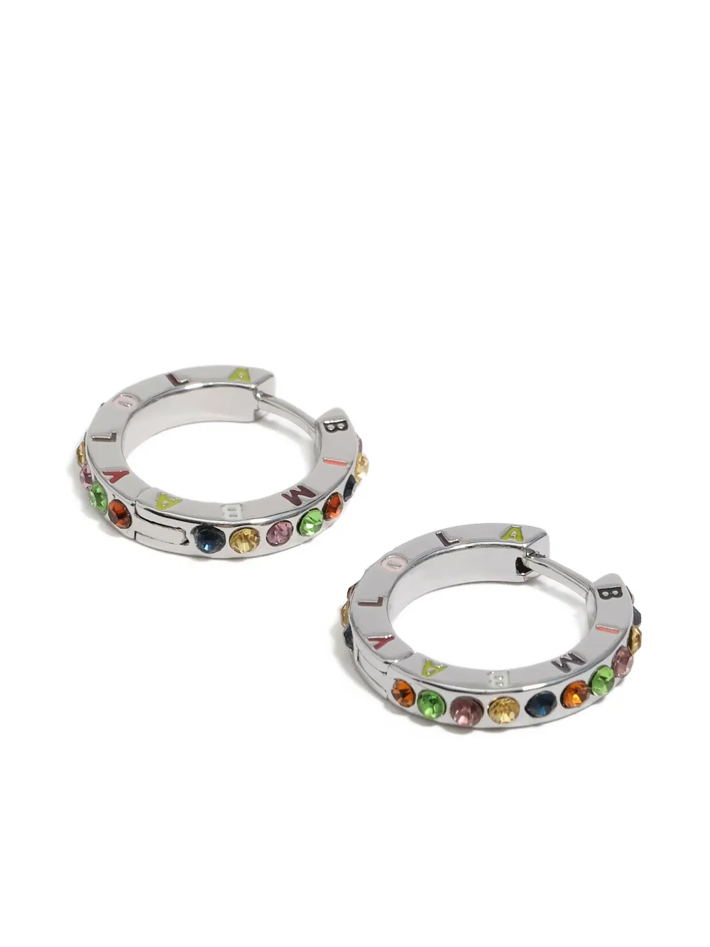 Bimba Y Lola Crystal-embellished Hoop Earrings In Multi