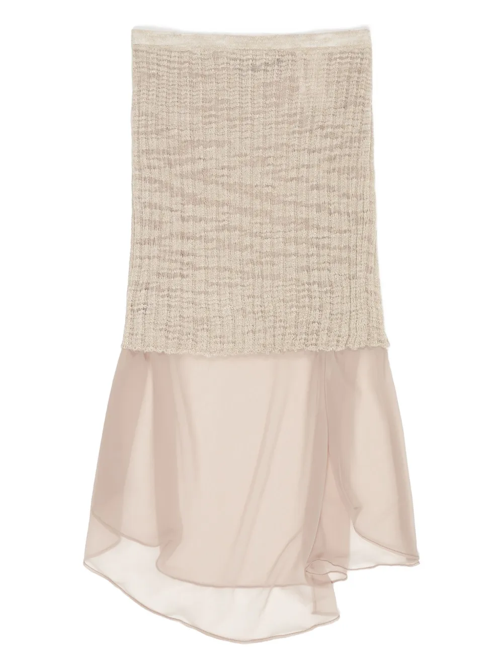 Bimba y Lola knitted overlay midi skirt | Neutrals | Image 1