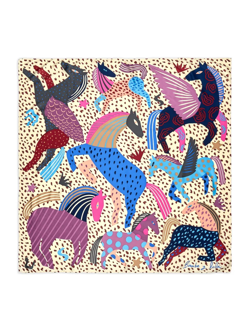 Bimba Y Lola Horse-print Scarf In Multi