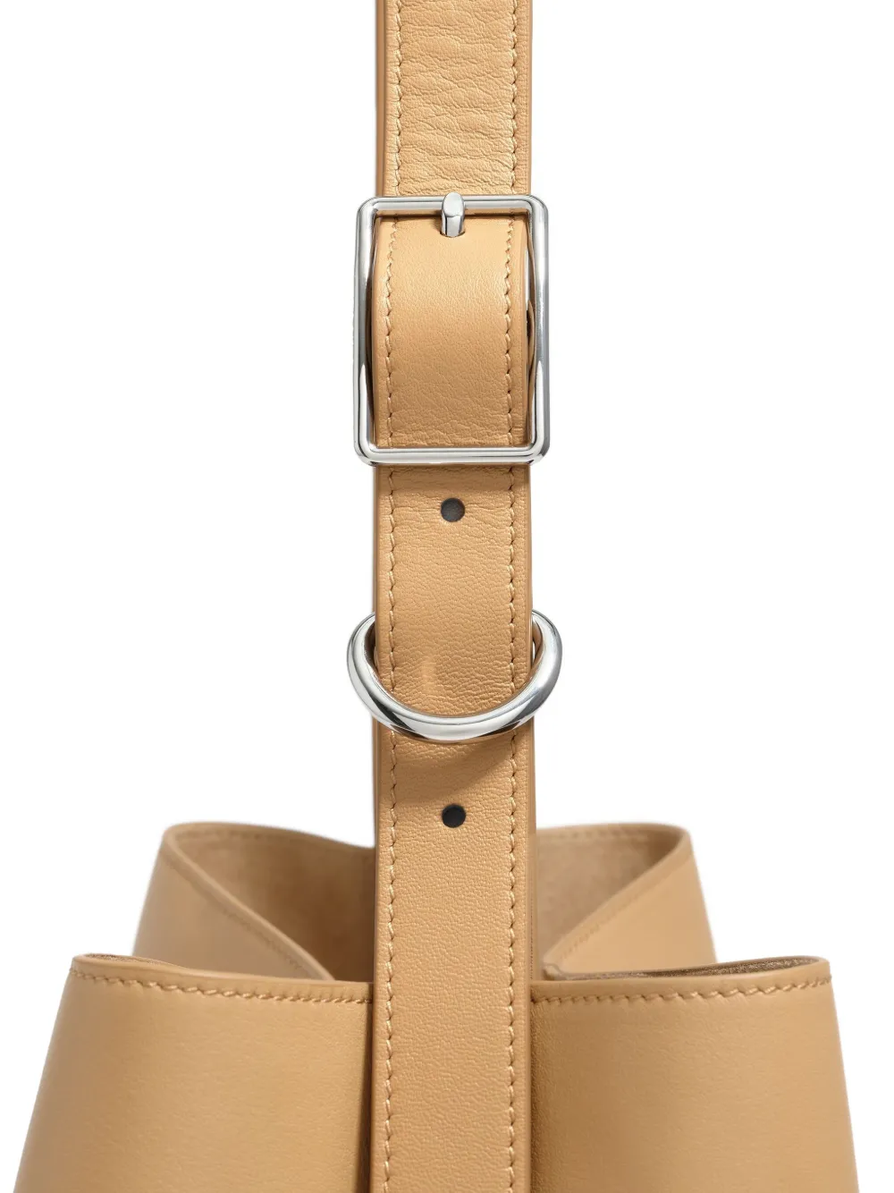 Bimba Y Lola Large Carlino Leather Shoulder Bag In Neutral