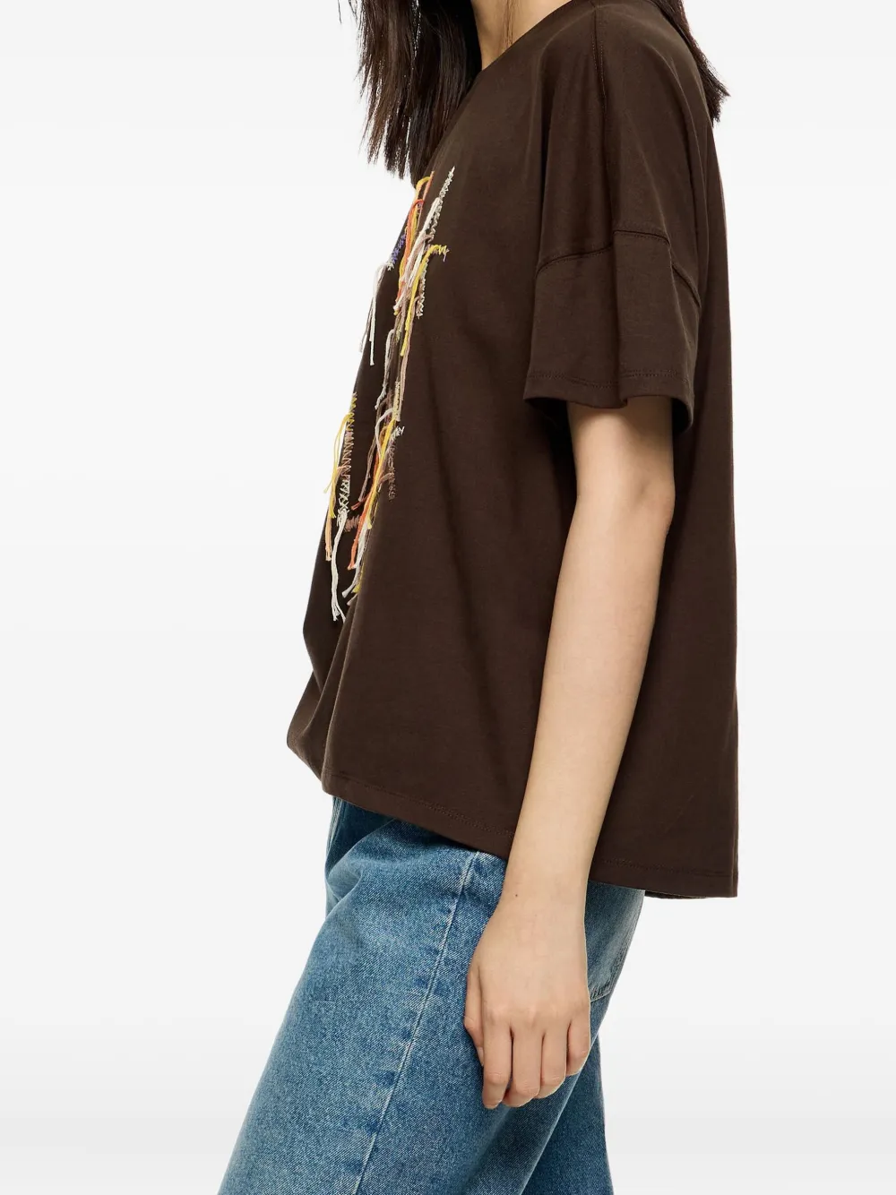 Bimba y Lola T-shirt met geborduurd logo Bruin