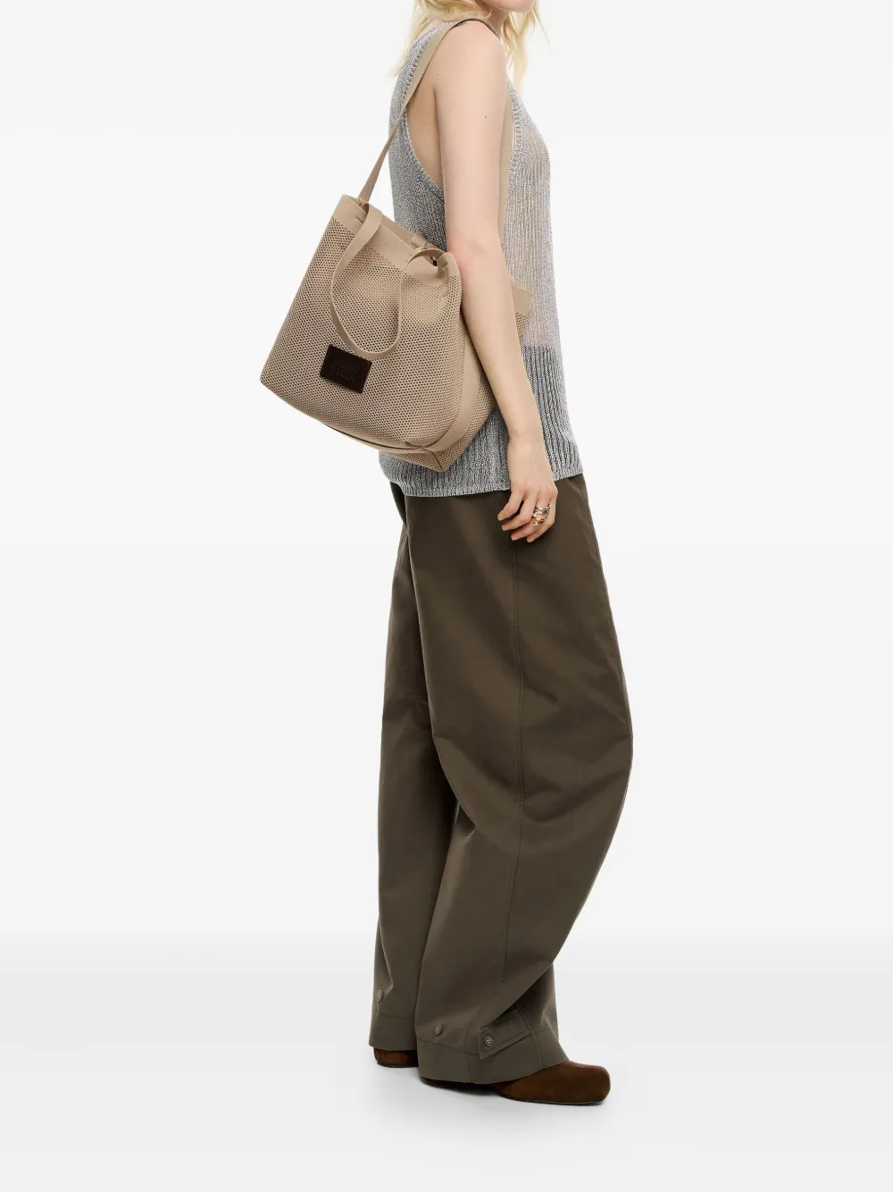 Bimba y Lola Medium Flyknit shopper - Beige