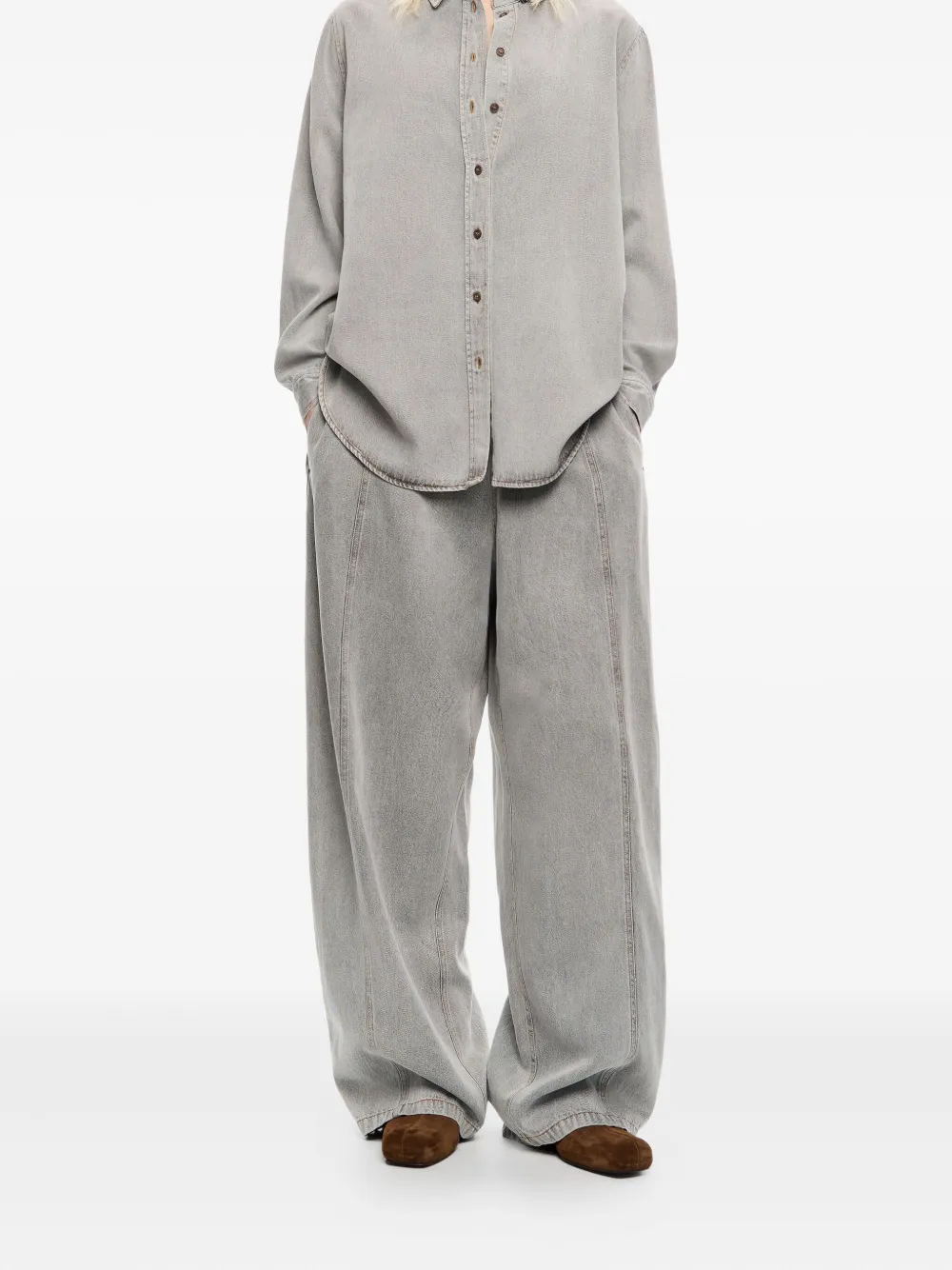 Bimba y Lola Jeans met elastische taille - Grijs