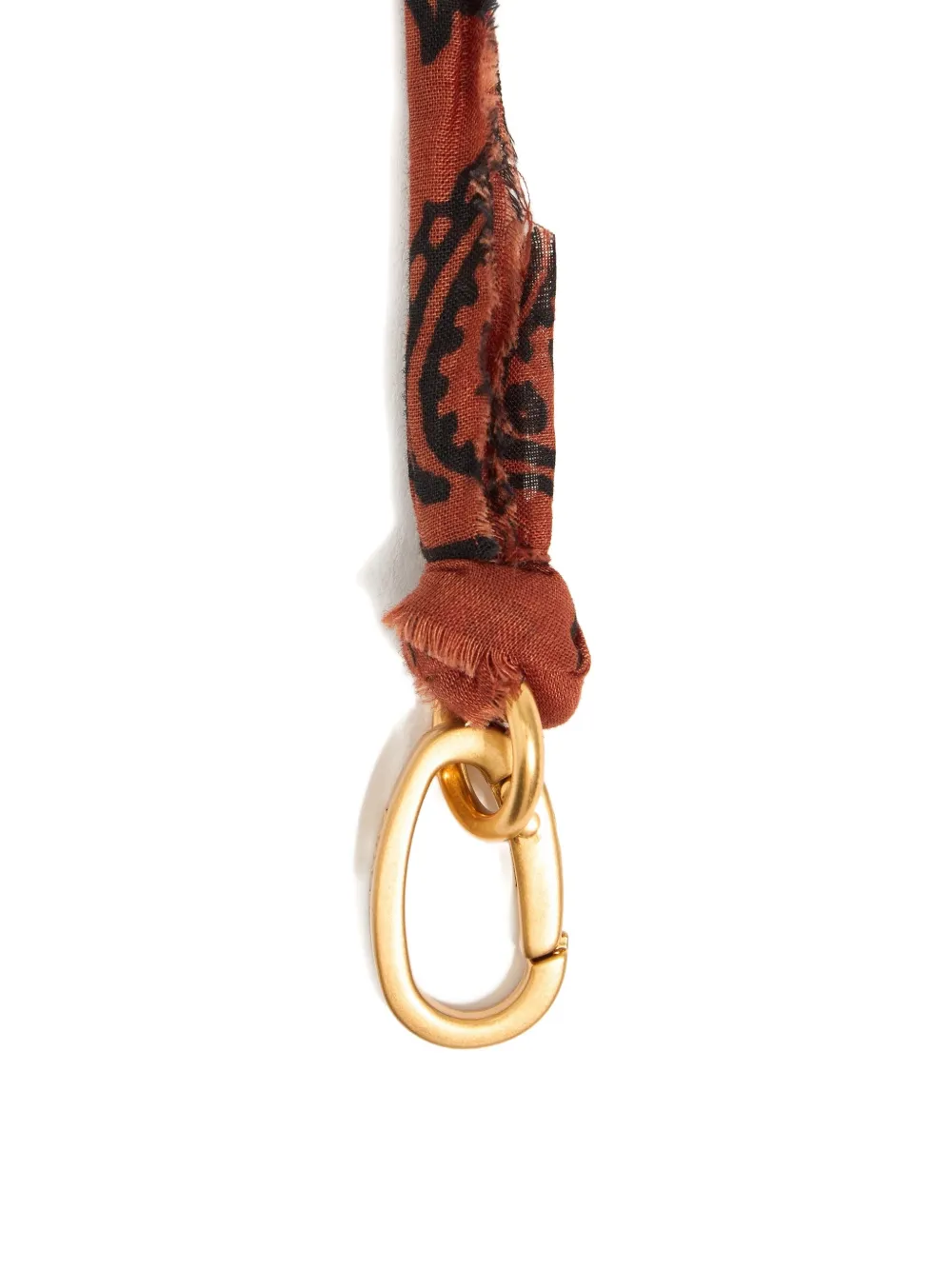 Bimba Y Lola Plaited Fabric Necklace With Metal Motifs In Red