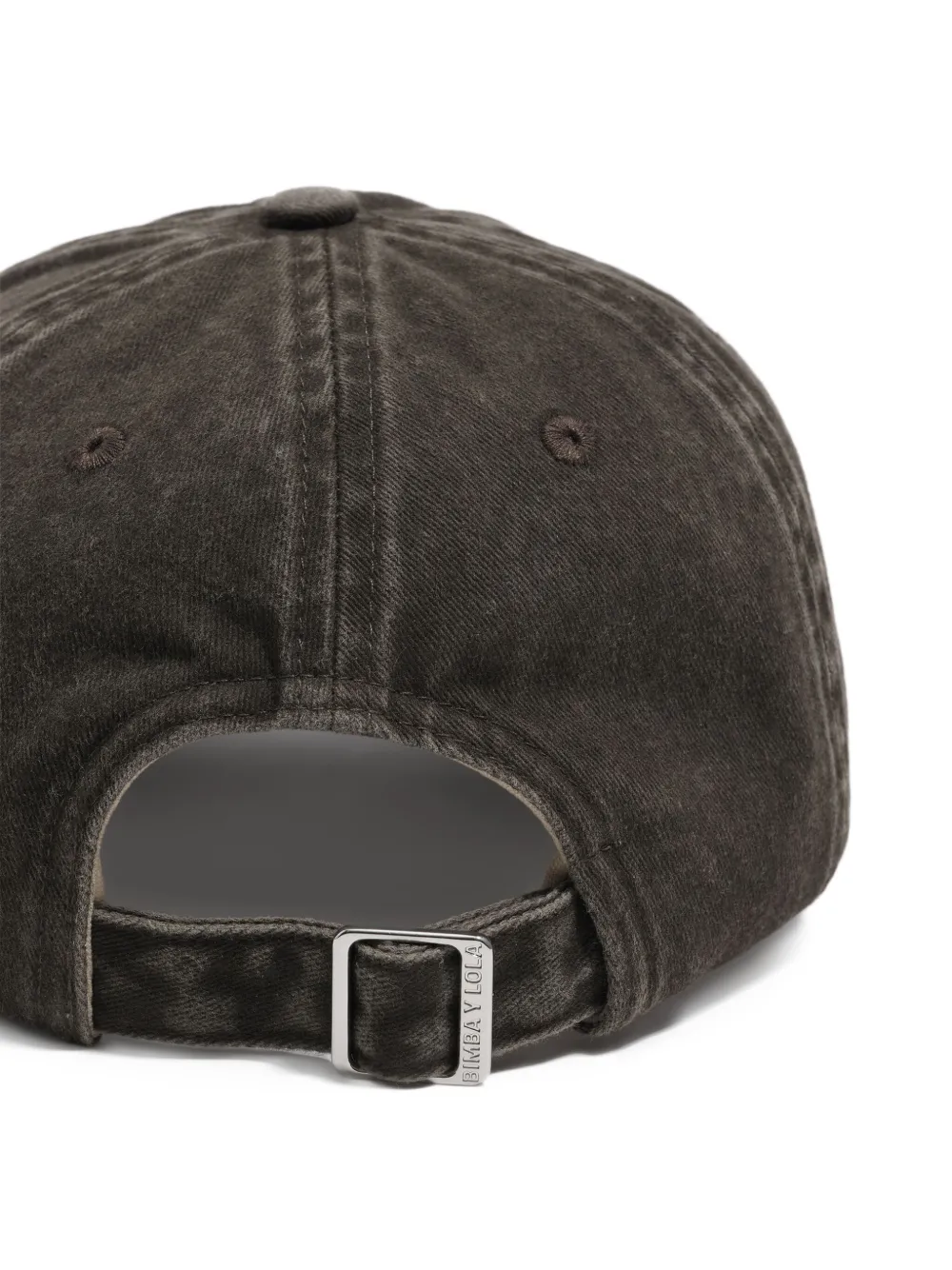 Bimba Y Lola Embroidered Cotton Cap Hat In Brown