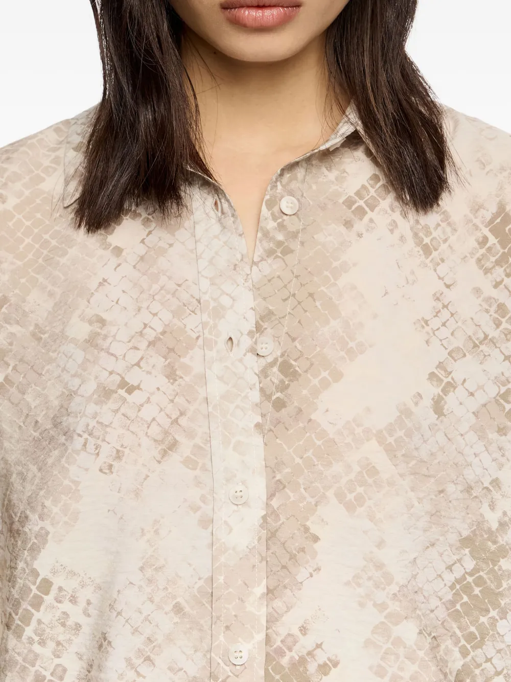 Bimba Y Lola Snake-print Shirt In Neutral