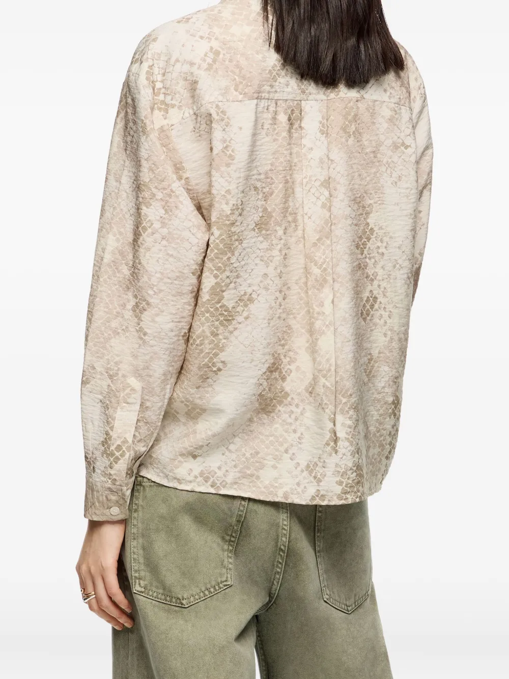 Bimba Y Lola Snake-print Shirt In Neutral
