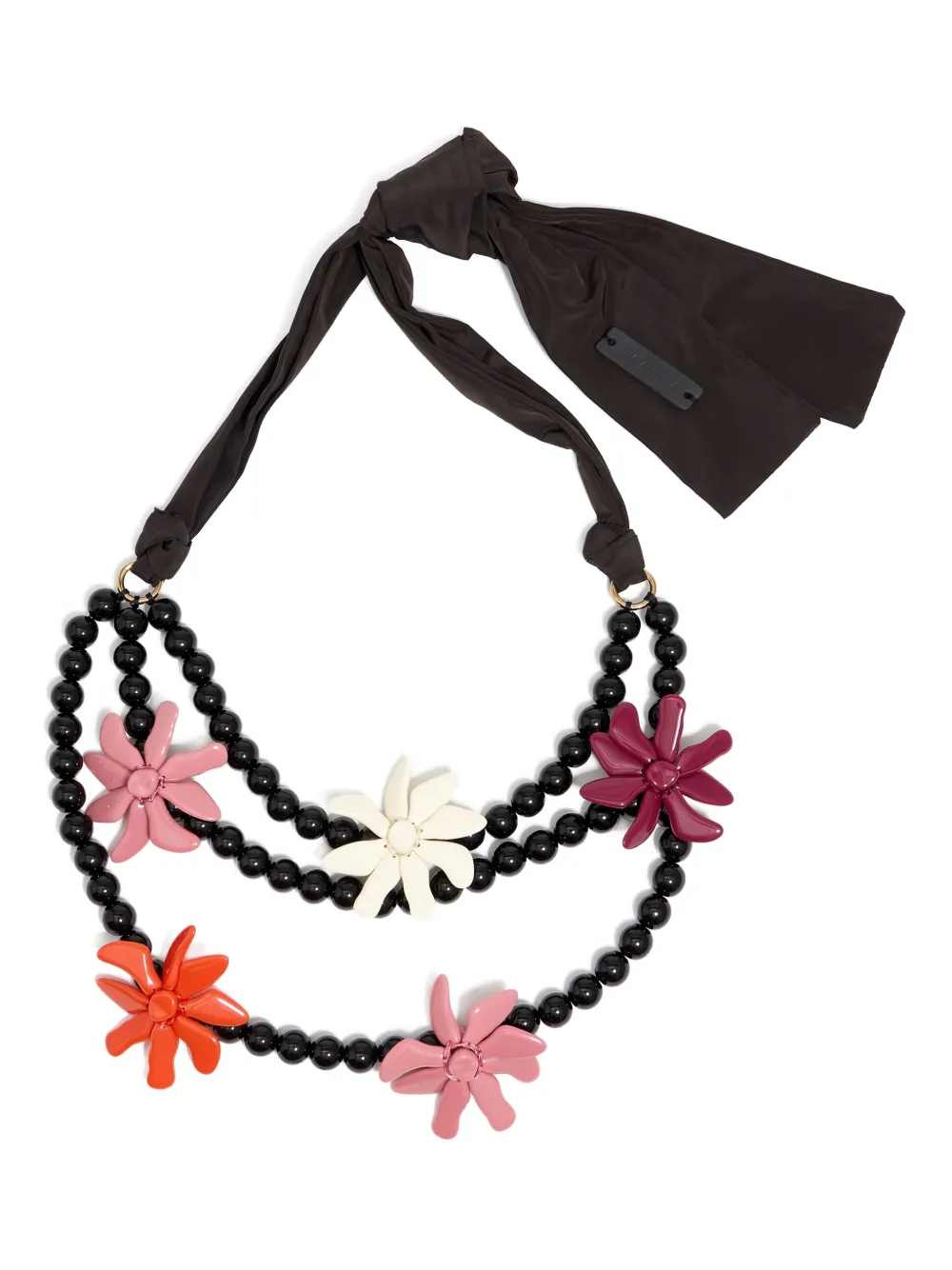 Bimba y Lola flower-embellishment necklace | Black | Image 1