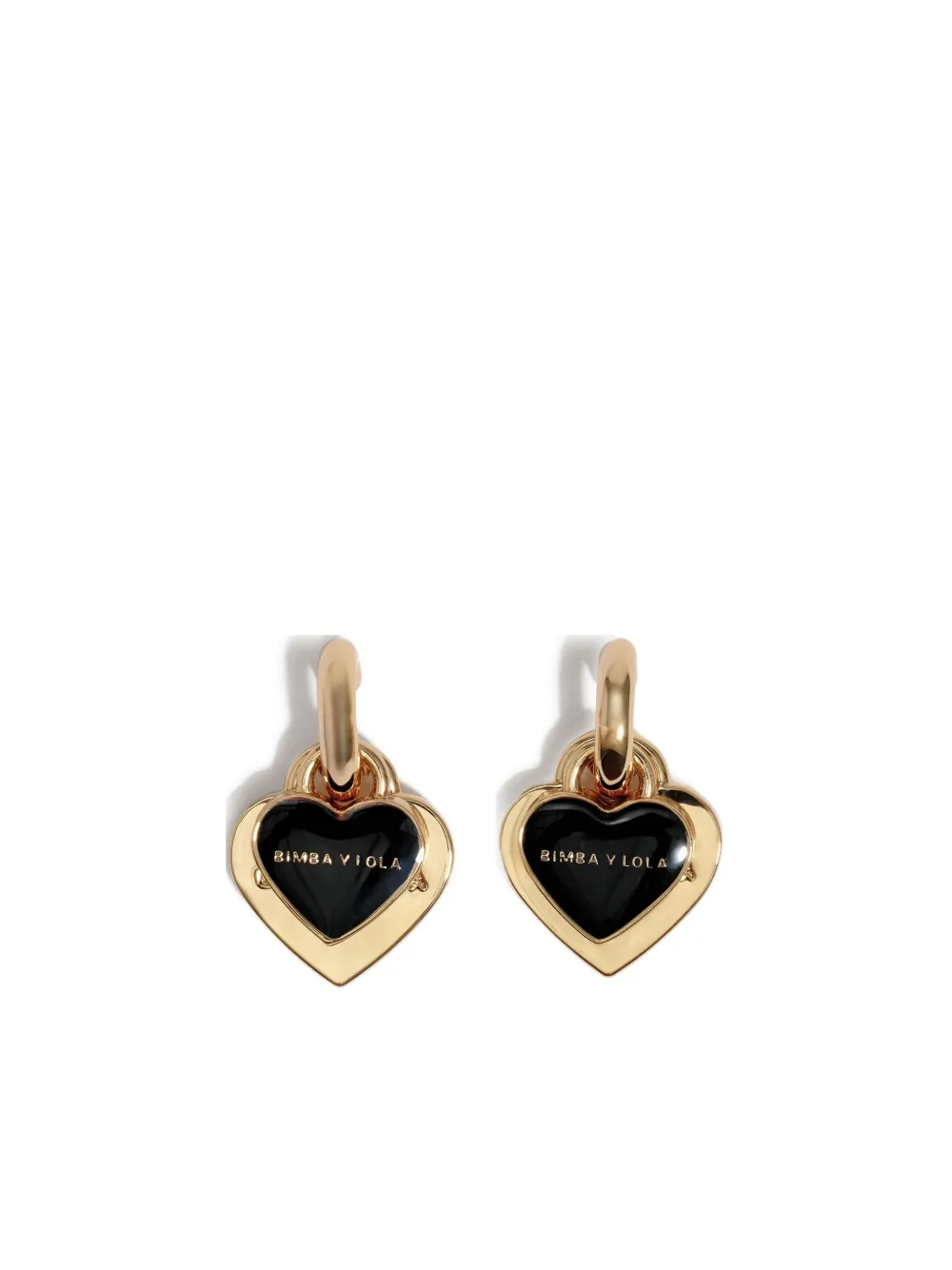Bimba Y Lola Heart Hoop Earrings In Gold