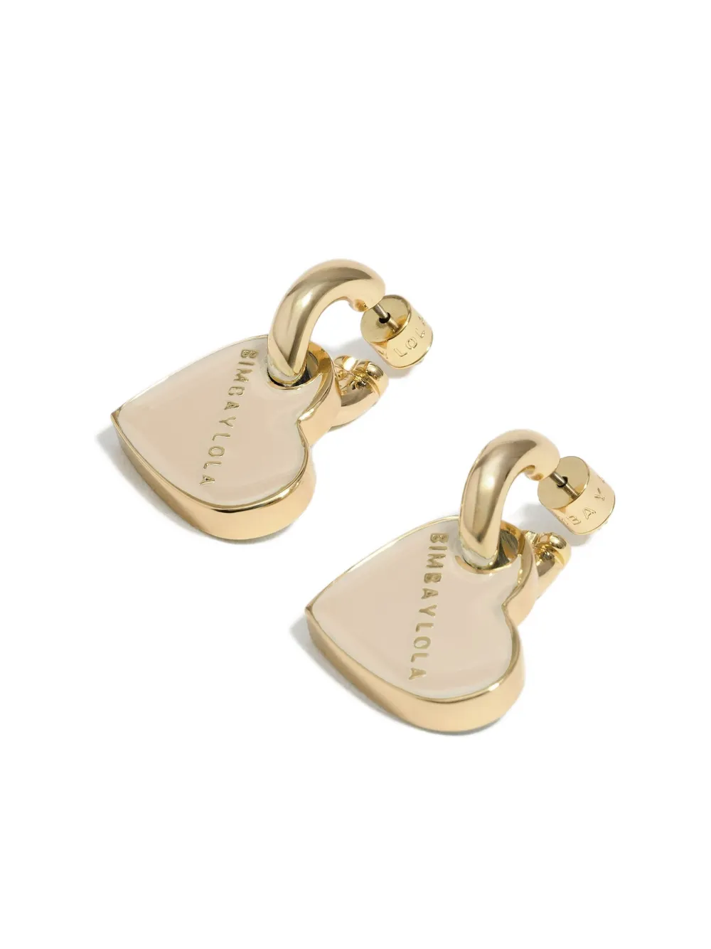 Bimba y Lola heart-pendant hoop earrings | Image 2