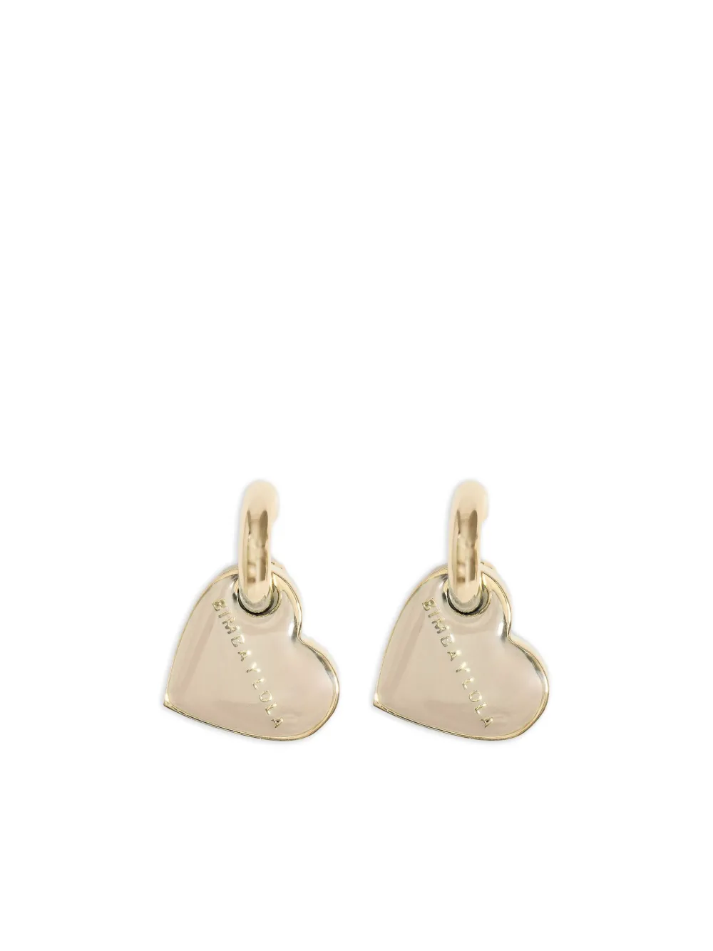 Bimba y Lola ハートペンダント フープピアス - ゴールドトーン Bimba y Lola ハートペンダント フープピアス - ゴールドトーン