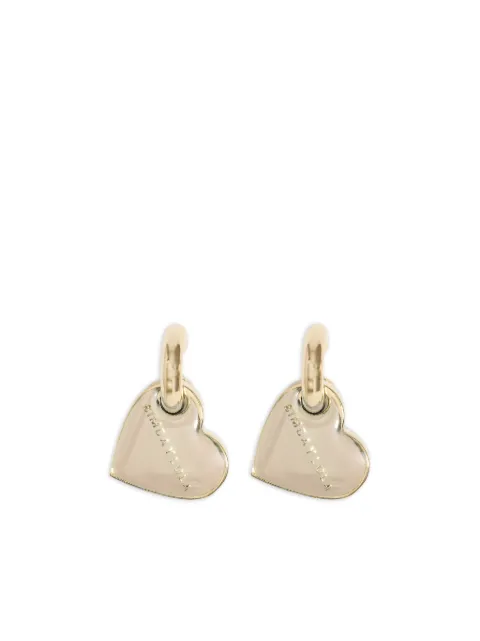 Bimba y Lola heart-pendant hoop earrings