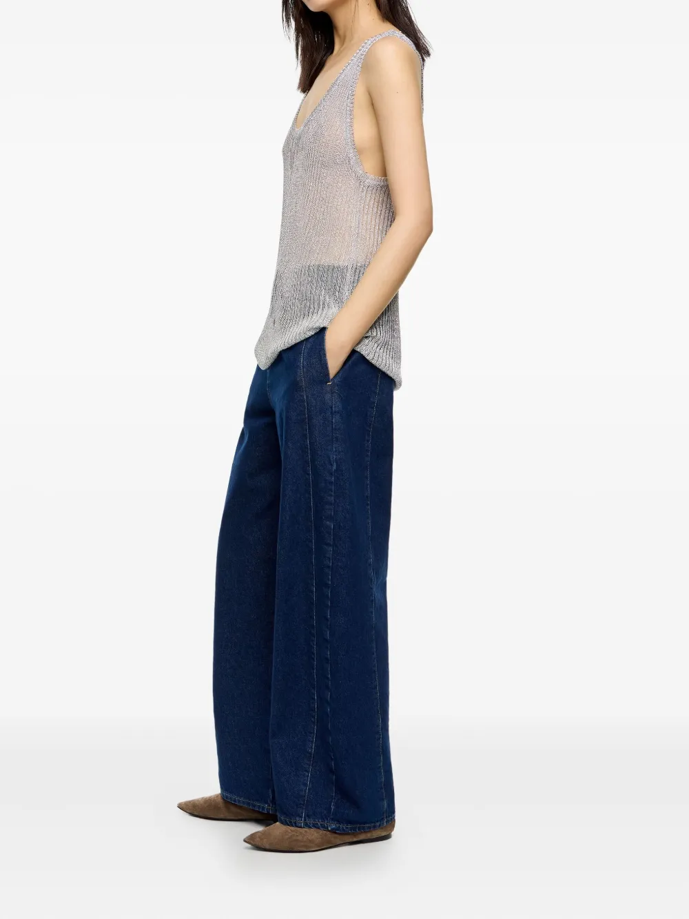 Bimba y Lola Jeans met gespvlak Blauw