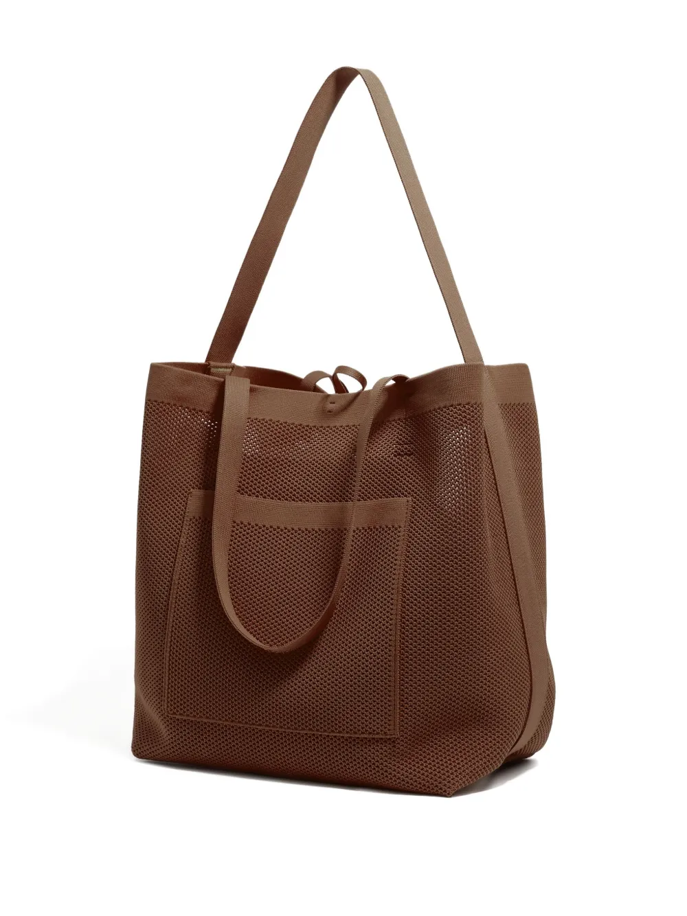 Bimba Y Lola Large Chihuahua Mesh-knit Tote Bag In Brown
