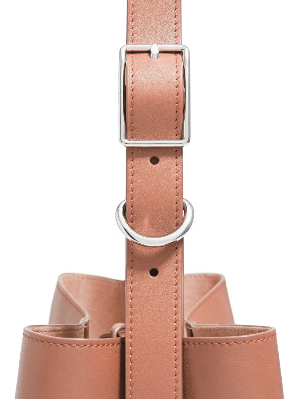 Bimba Y Lola Medium Carlino Buckle Leather Shoulder Bag In Pink