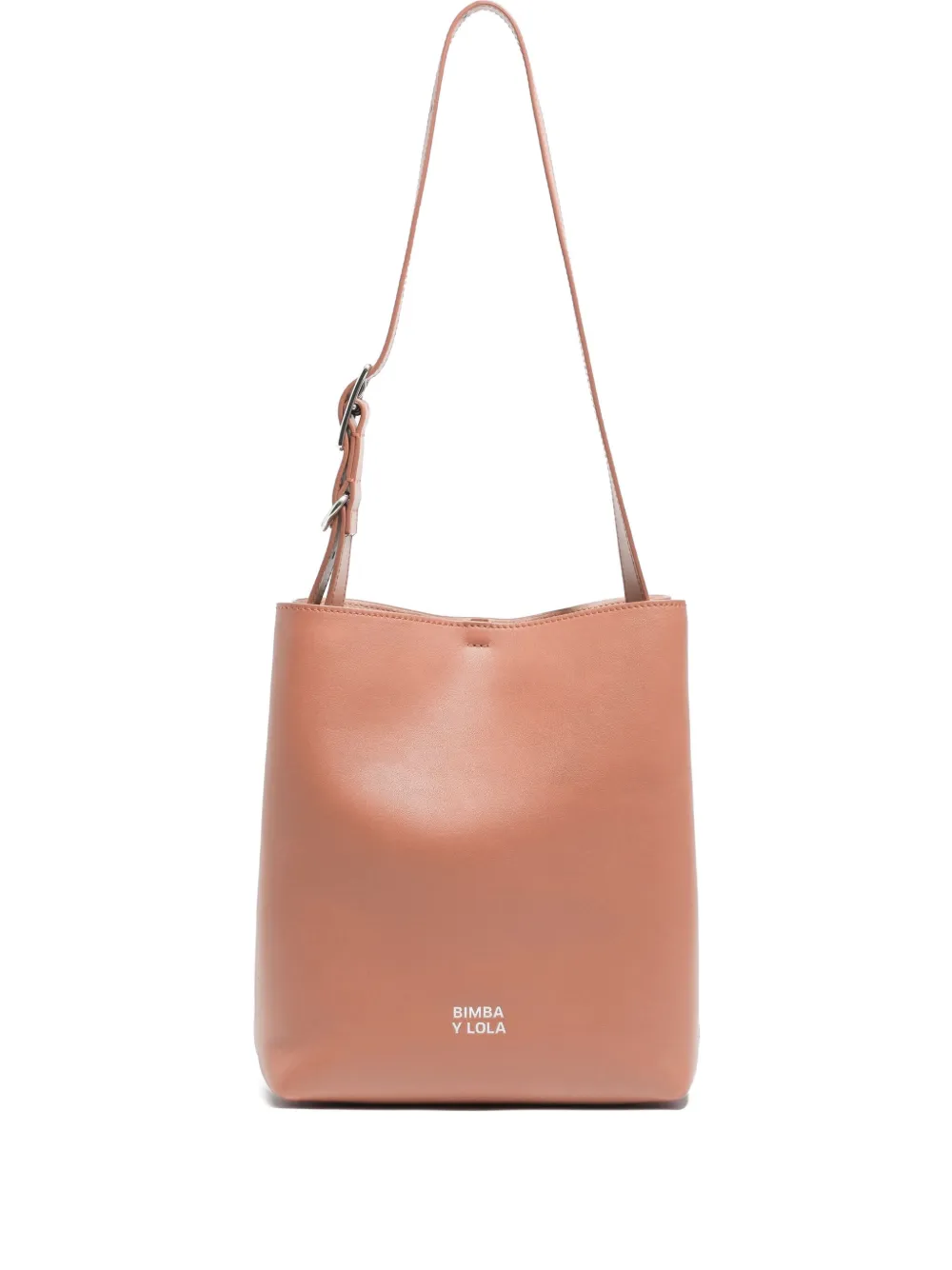 Bimba Y Lola Medium Carlino Buckle Leather Shoulder Bag In Pink