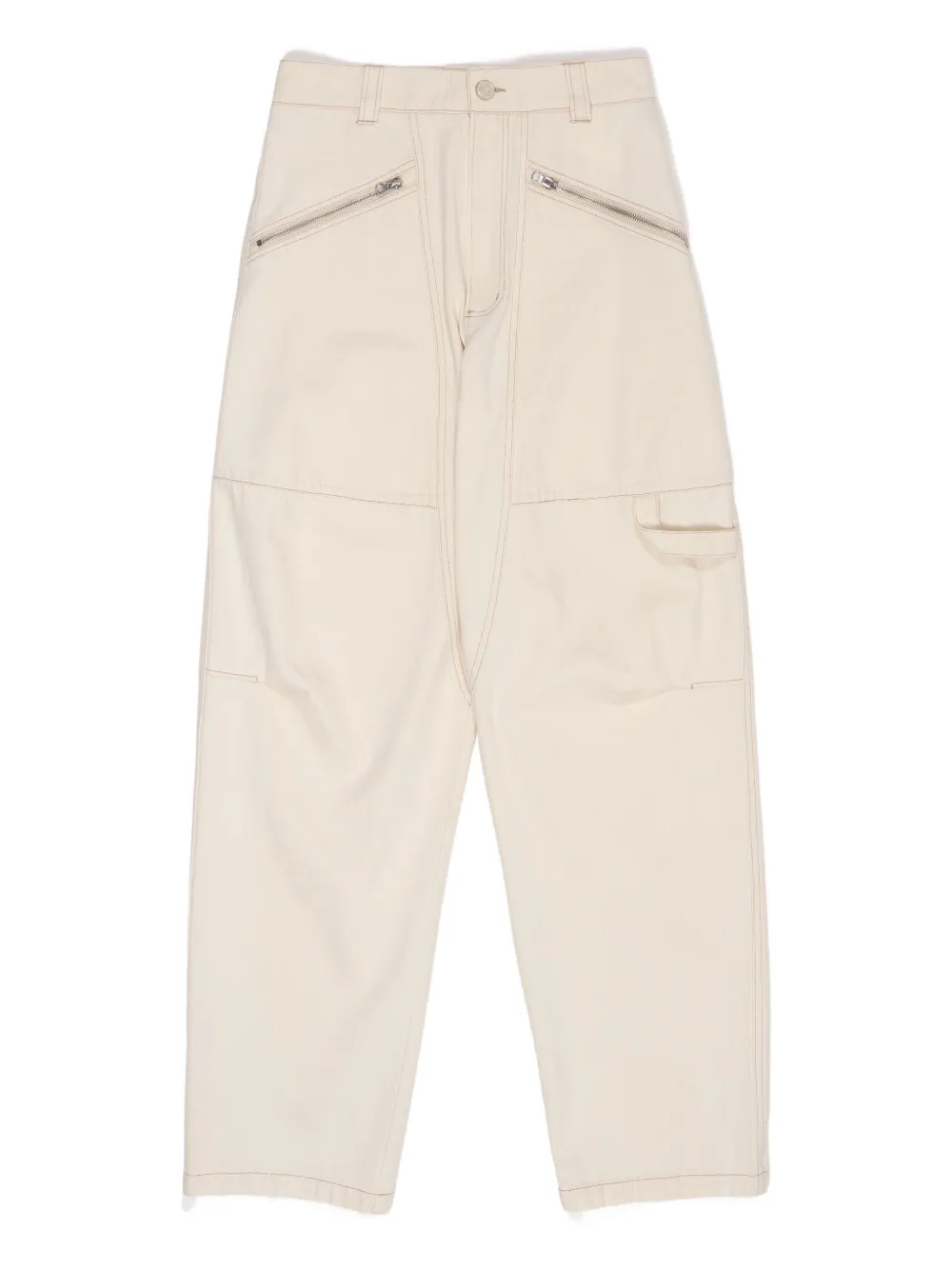 Bimba y Lola zip-pocket cotton trousers | Neutrals | Image 1